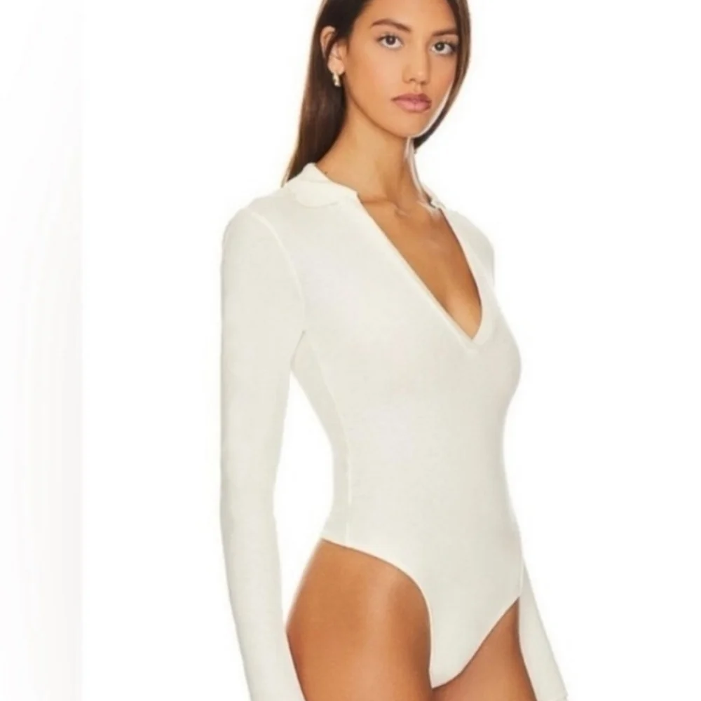 Free People Do It Right Bodysuit in Blanchette lvory - Picture 3 of 5